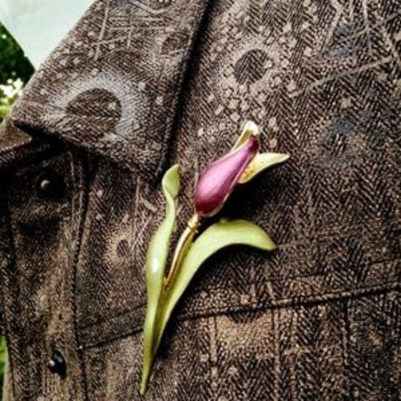 Coldwater Creek Women's Brown & Gold Metallic Jacket Blazer sz 4 - Picture 4 of 7